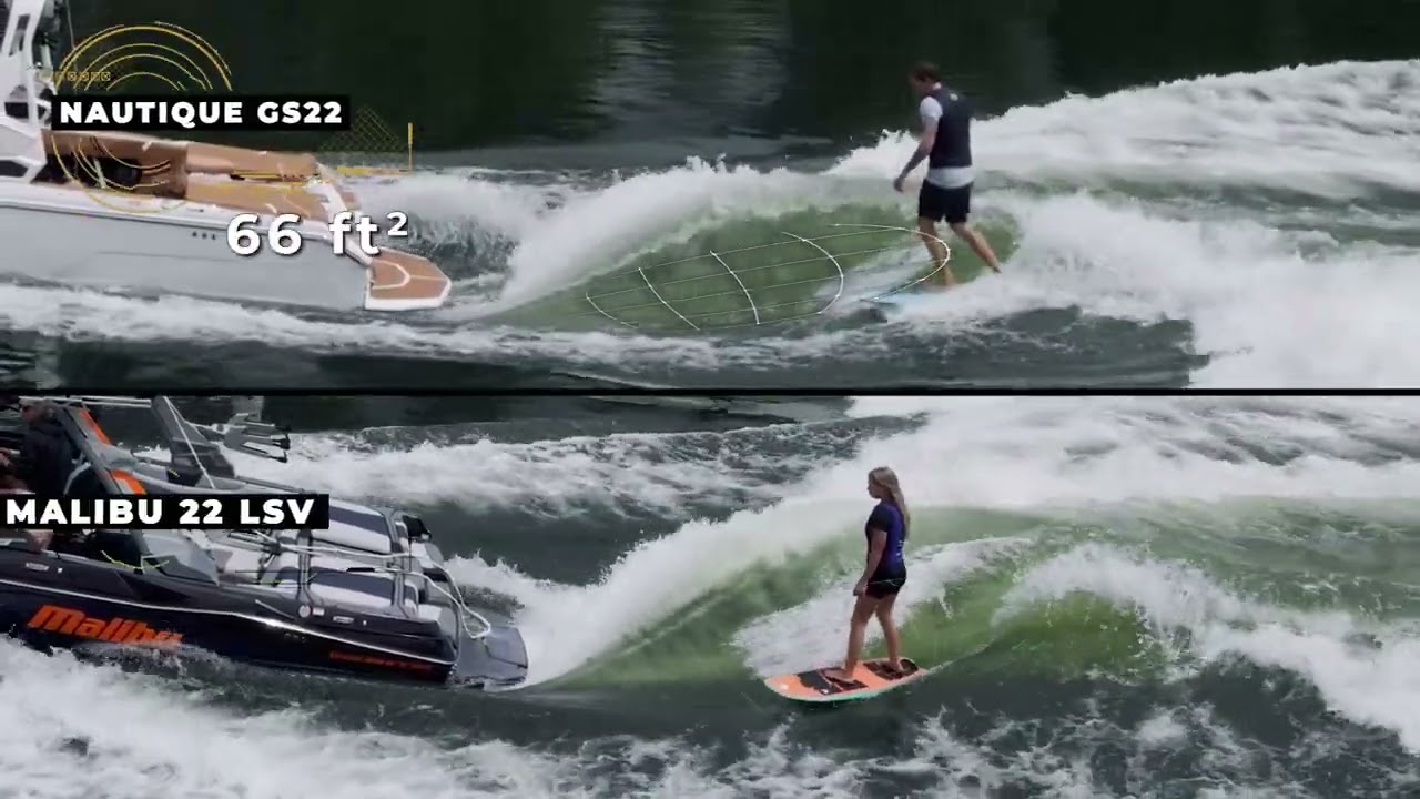 Malibu Wakesetter 22 LSV vs Nautique GS22 | Wave Quality Comparison