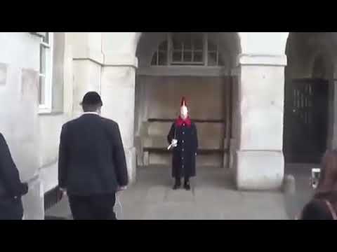 Funny guy makes Royal Guard Laugh