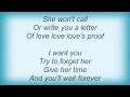 Tracy Chapman - Love's Proof Lyrics