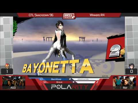 CFL Smackdown 96 WiiU - AGO (Falcon, Sheik) vs Riot (Bayonetta) - Winners R4