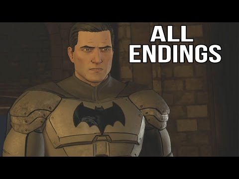 Batman Telltale Episode 5 ALL ENDINGS - Reveal Face / Attend as Batman