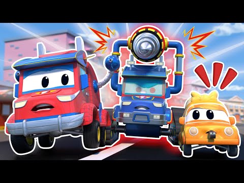 Hurry SPIDER TRUCK, find the babies before Evil Drill! | Superhero rescue