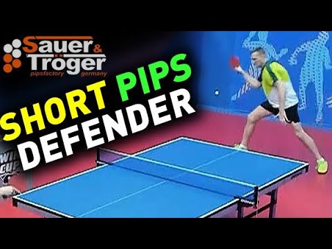 DEFENCE with SHORT Pips and EXCELLENT BH Smash: Naplyokov Alexei, defender chopping and hitting