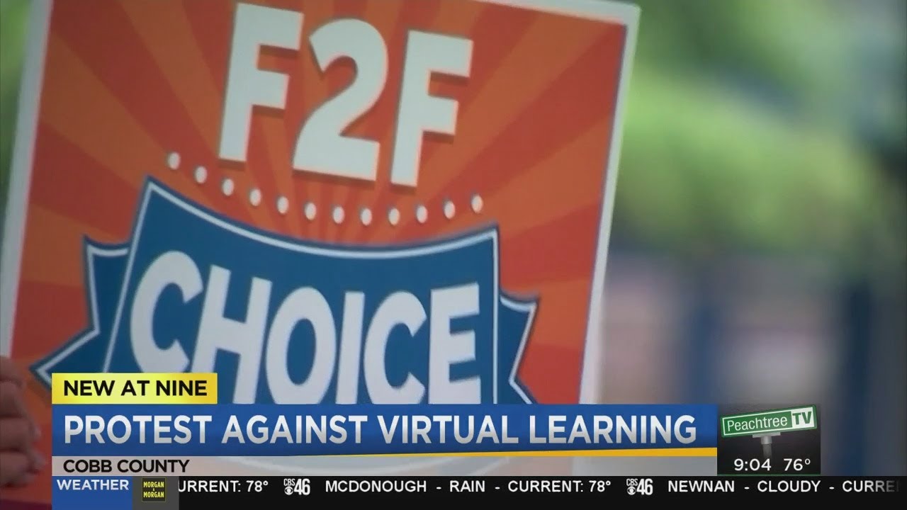 Cobb County parents protest virtual learning
