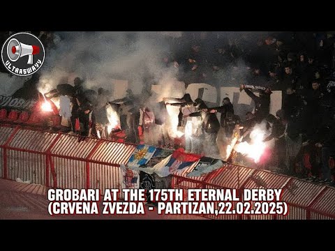 Grobari at the 175th eternal derby (Crvena zvezda - Partizan , 22/02/2025)