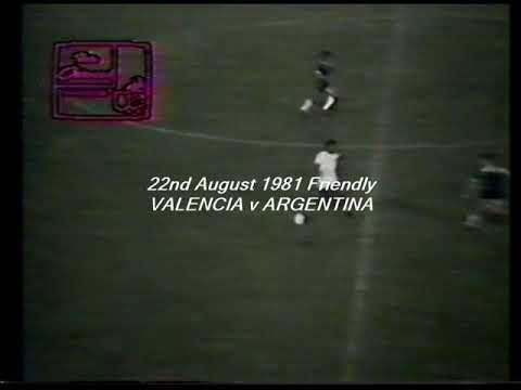 22/08/1981 Friendly VALENCIA v ARGENTINA