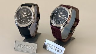 Seiko SNK063J5 / SNXS73J1 Arabic Dial Watches with Sapphire Crystals & Lizard Straps @SeikoModsDubai