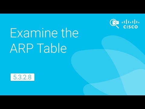 5.3.2.8 Packet Tracer - Examine the ARP Table