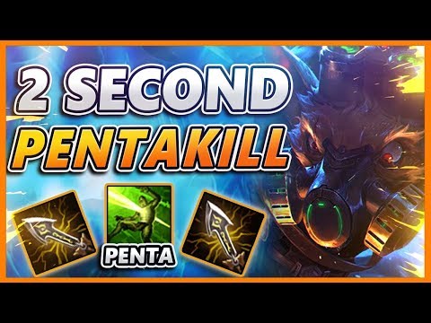 *52 KILLS* 2 SECOND PENTAKILL (500 HP NEXUS) - BunnyFuFuu URF