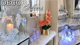 GLAMOROUS ENTRYWAY DECORATE WITH ME 2022 || CHRISTMAS Decor || CONSOLE TABLE IDEAS