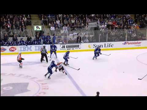 Flyers @ Maple Leafs - The Highlights - Sideshow Carcillo - 110310
