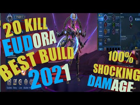 EUDORA BEST BUILD 2021 MOBILE LEGENDS BANG BANG  20 KILL EUDORA GAME PLAY MOBILE LEGENDS TOP GLOBAL