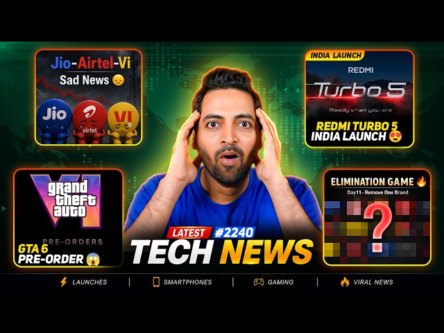 Jio-Airtel-Vi Sad News????,Redmi Turbo 5 India Launch????,iQOO Z11 India,SamsungM47 India,GTA 6Pre-Order