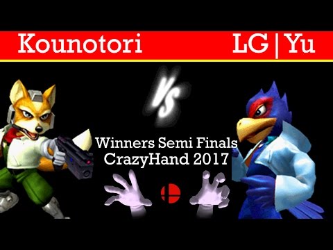 CrazyHand 2017 WSF - Kounotori(Fox) vs. LG|Yu(Falco)