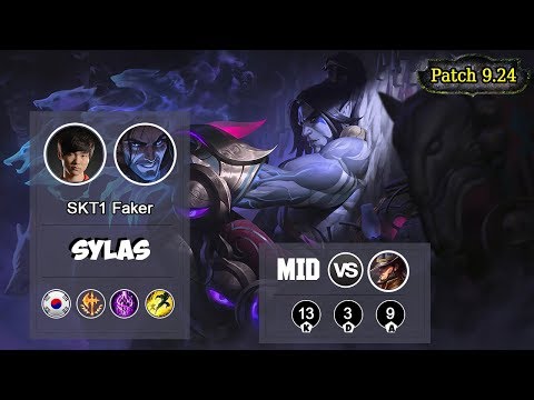 SKT1 FAKER Sylas MID VS Twisted Fate | LOL | S9 KR Challenger - Full Gameplay
