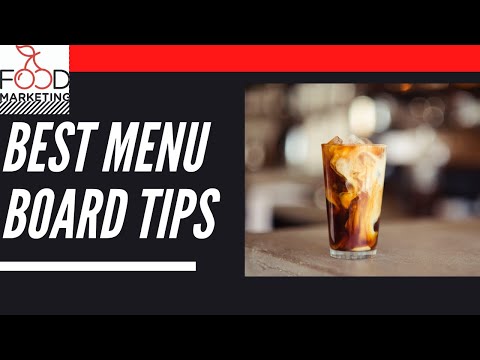 Menu board design ideas/to increase revenue!