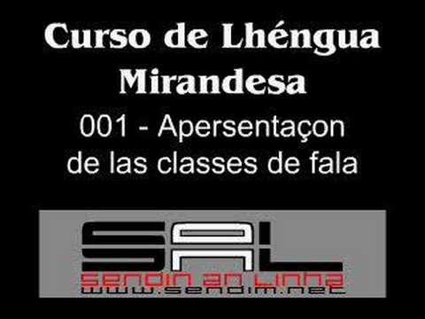 001 - apersentaçon de las classes de fala