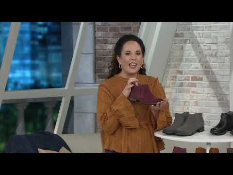 Earth Origins Leather Perforated Ankle Boots - Avani Buxton on QVC