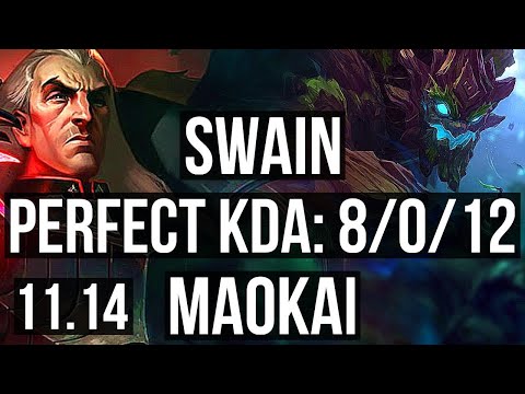 SWAIN & Heimerdinger vs MAOKAI & Samira (SUPPORT) | 8/0/12, Legendary | KR Diamond | v11.14