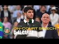 Carlos Alcaraz Post Final Speech Roland Garros 2025