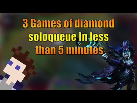 3 Diamond soloqueue games in under 5 minutes - Elo heaven [Montage]