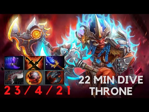 TROLL 22 MIN DIVE THRONE OG STYLE!! Fountain Farming! Dota 2 Highlights! Just For Fun