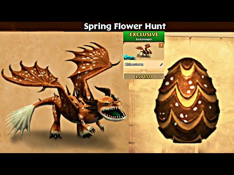 Spring Flower Hunt "Rhinestorm" Max Level 150 - New Exclusive Rockstomper - Dragons:Rise of Berk