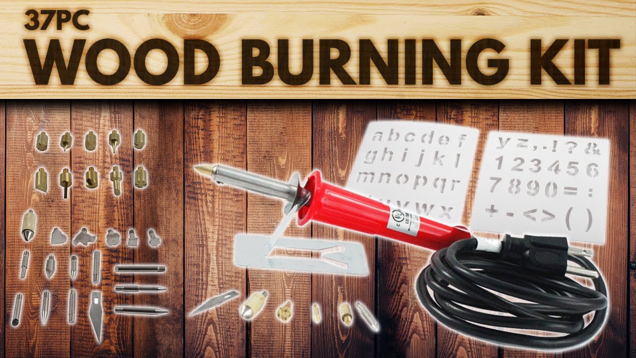 Pyrography Beginner Hot Knife Kit | 37 Piece Wood Burning Craft and Hobby Kit #woodburning #crafts