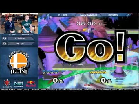 House of Paign 9 - Darkatma (Sheik) vs. IX | Dart! (Marth) - SSBM - Top 32, Loser's Finals