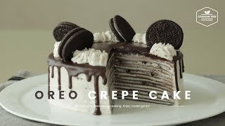 오레오 크레이프 케이크 만들기 : Oreo Crepe Cake Recipe - Cooking tree 쿠킹트리*Cooking ASMR