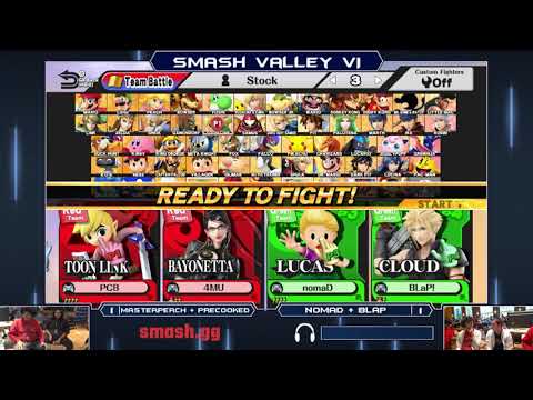 Smash Valley VI Wii U Doubles - MasterPerch + PreCooked (R) vs nomaD + BLaP - Losers Semis
