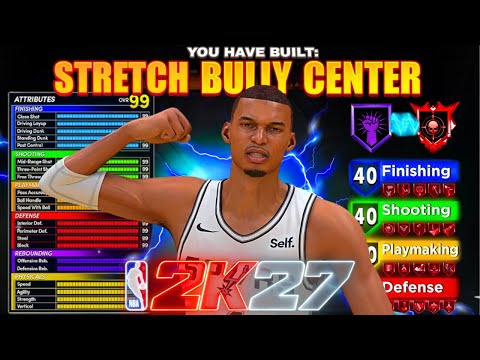 THIS 7'4 STRETCH BIG BUILD IS THE BEST CENTER BUILD IN NBA 2K27! BEST BUILD IN NBA 2K27!