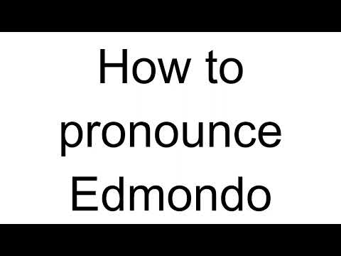 How to Pronounce Edmondo (Italian)
