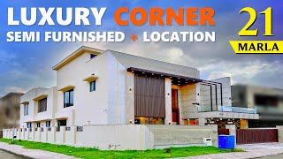 21 Marla Corner House for Sale in Bahria Town Islamabad – Luxury New House Tour | Semi-Furnished