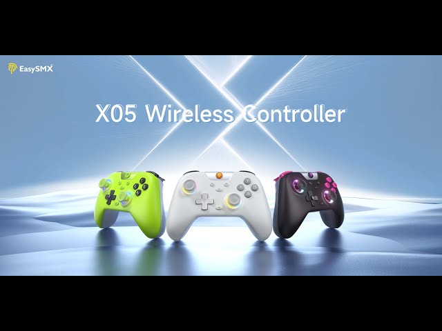 EasySMX X05 Gamepad wireless RGB Bluetooth/2,4 GHz 750 mAh 1000 Hz verde per PC/Switch/Android/iOS video