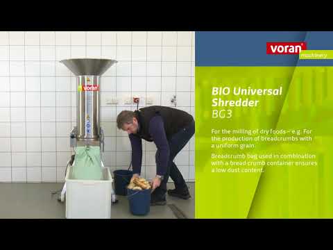 voran BIO Universal Shredder BG - Shredding of bread rolls