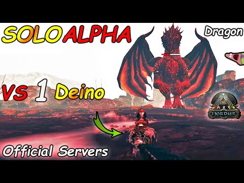 (EASY) Ark Fjordur ALPHA DRAGON BOSS FIGHT | Ark DEINONYCHUS