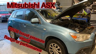 Mitsubishi ASX P0106 boost/Map sensor fault