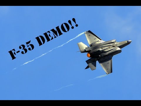 F-35A Lightning ll Demo!! Practice for the 2017 Paris Airshow!!