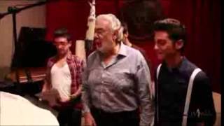 Il Volo y Placido Domingo en el estudio preparando "Il Canto"