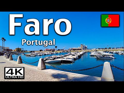 Faro, Algarve, Portugal Walking tour - 2024 [ 4K Ultra HD ]