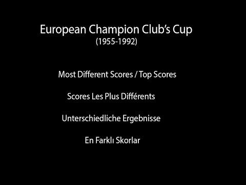 European Champion Club's Cup Most Different Scores (Every Season)