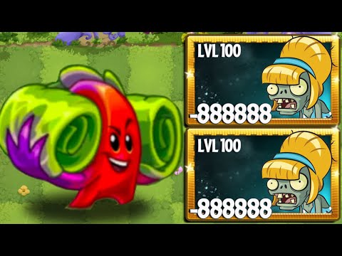 PvZ 2 9.7.1 - Super Crazy Bikini Zombie Level 100 Max Speed Vs All Plants
