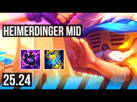 HEIMERDINGER vs SYLAS (MID) | Good KDA: 8/1/0 | KR Diamond | 25.24