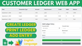 How to Create a Customer Ledger Web App Using Google Sheets and Google Apps Script | B35