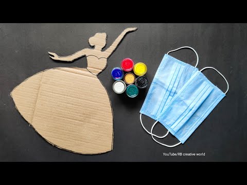 Easy Wall Hanging Craft using cardboard and mask