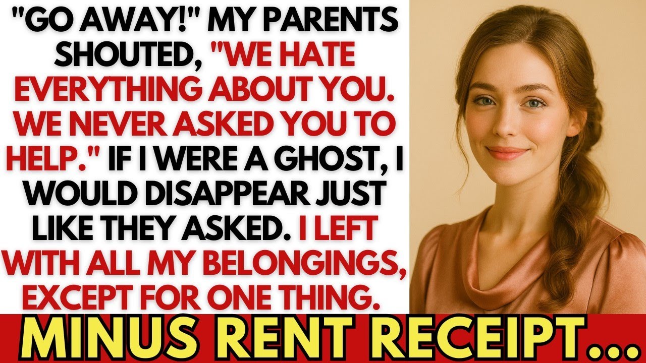 "Leave!" my parents yelled, said they hated everything about me—so I left with my stuff, minus rent.
