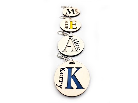 Personalised Round Wooden Keyring