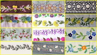 2025Hemline embroidery border / floral borderline embroidery for tablecloth/ shawl / lace embroidery