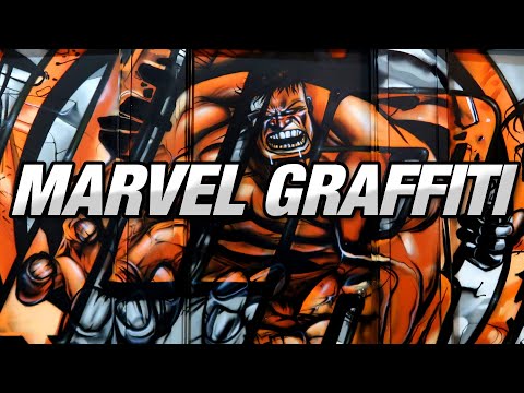 MARVEL GRAFFITI MURAL TIMELAPSE!